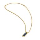 Halskette aus vergoldetem Edelstahl mit einem Lapislazuli-Stein - Roma Gold Blue